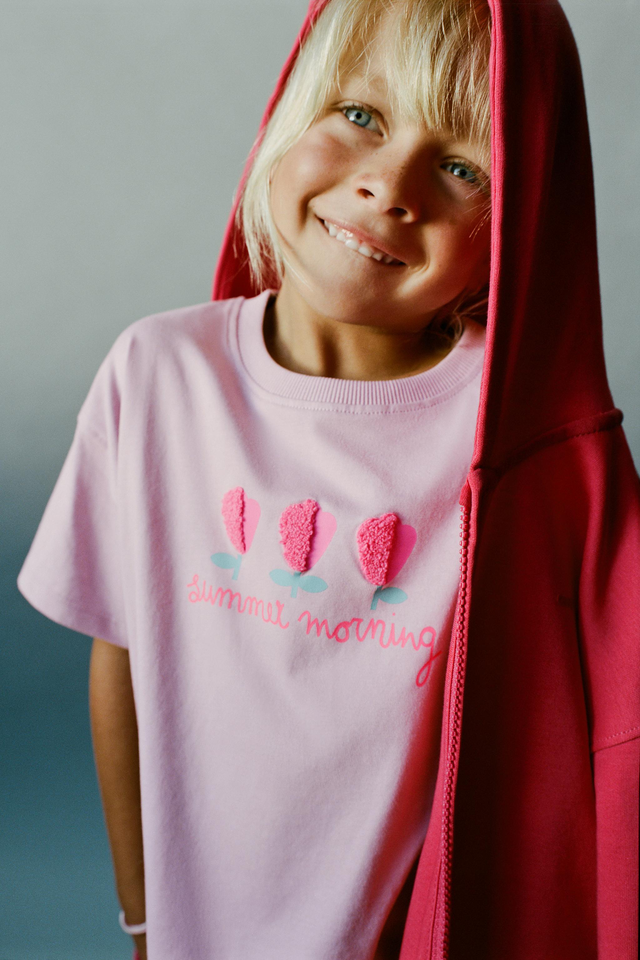 T-SHIRT IMPRIMÉ GLACE EN VELOURS BOUCLÉ